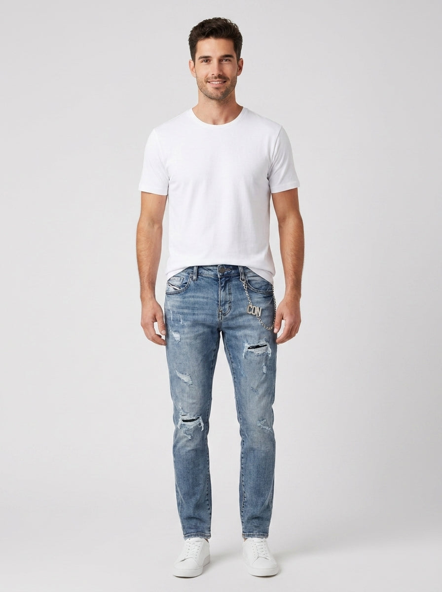 Jeans C/Logo Grande Dietro - foto indossata