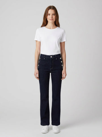 Guess New Faye Pant Denim Donna - foto indossata