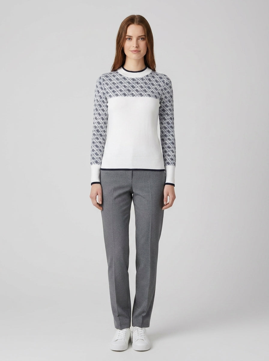 Maglione Guess Aubrey Mock Neck Donna - foto indossata