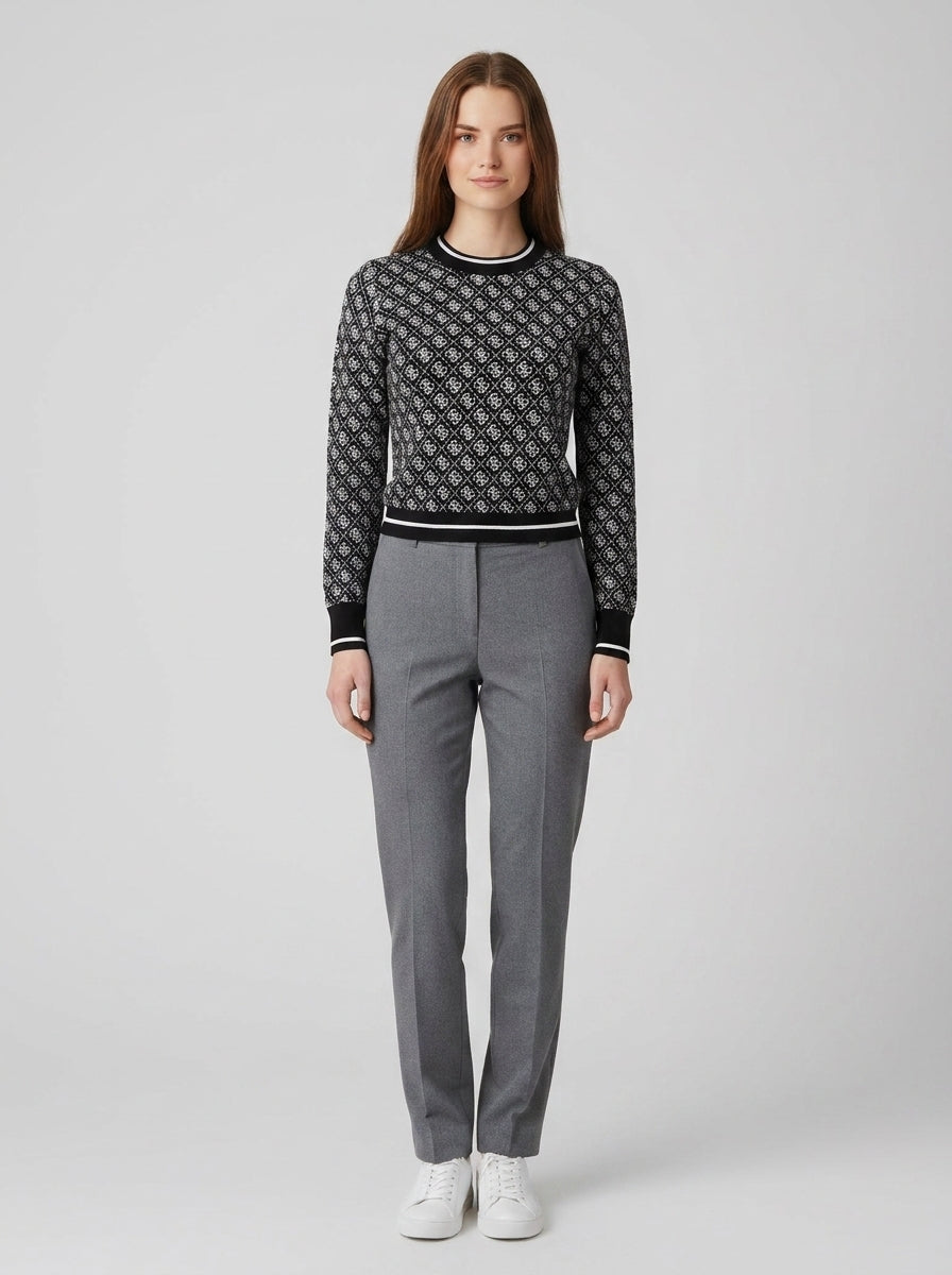Maglione Guess 4G Nero Donna - foto indossata