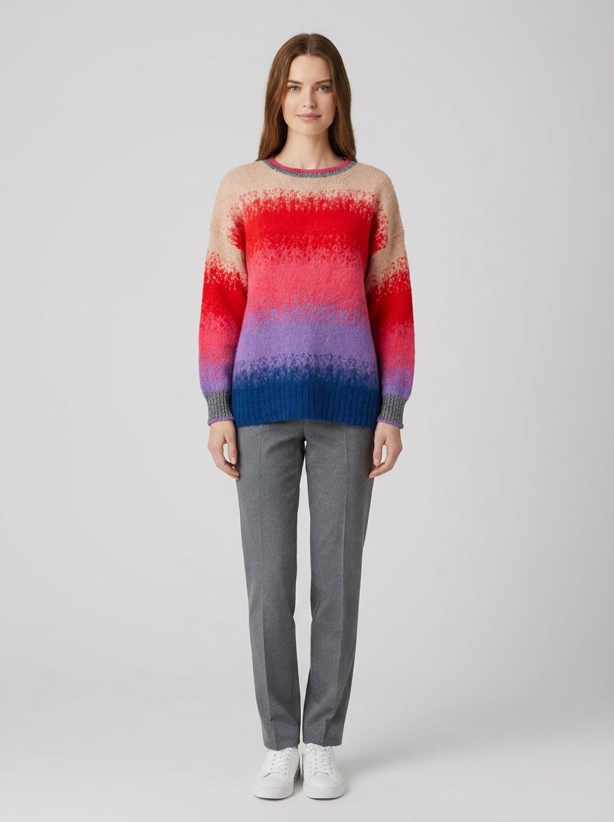 Maglioni maxi maglia sfumata 91100 - foto indossata