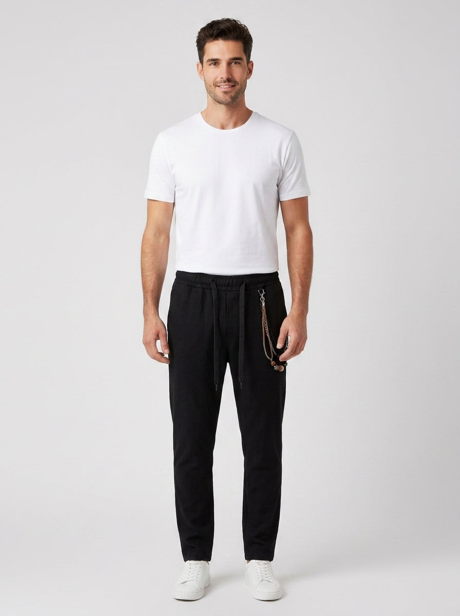 Pantalone Slim Fit Over D Elasticizzato - foto indossata
