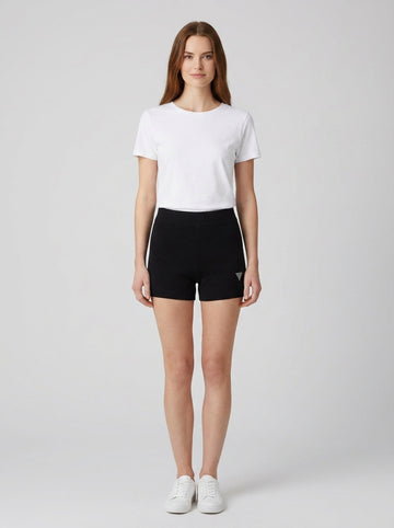 Pantaloncini Alexia Short logo strass W4GZ25Z3F40 - foto indossata