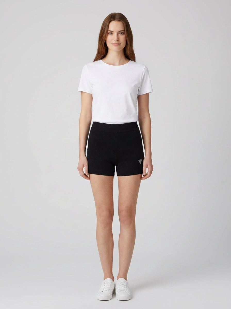 Pantaloncini Alexia Short logo strass W4GZ25Z3F40 - foto indossata