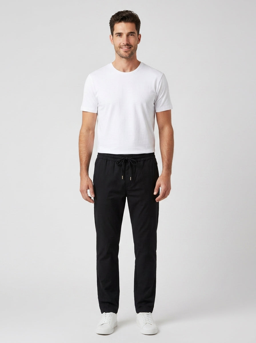 Pantaloni 77GAA100 BASIC METAL PLACKET TWILL - foto indossata