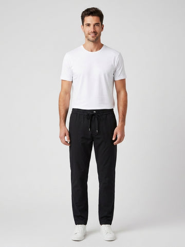 Pantaloni 77GAA100 BASIC METAL PLACKET TWILL - foto indossata