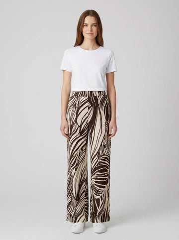 Pantaloni Guess W6GB19W1972 BASTIENNE WIDE - foto indossata