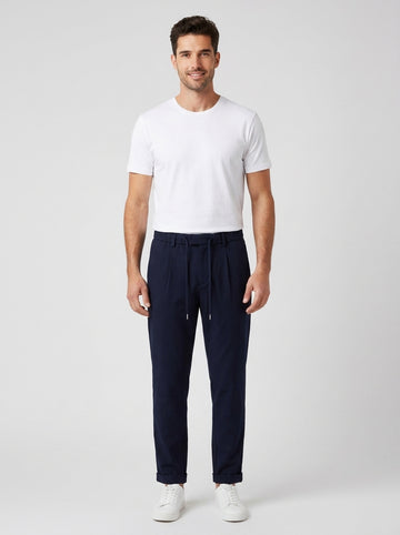 Pantaloni Sseinse Neri Tapered Fit Uomo - foto indossata