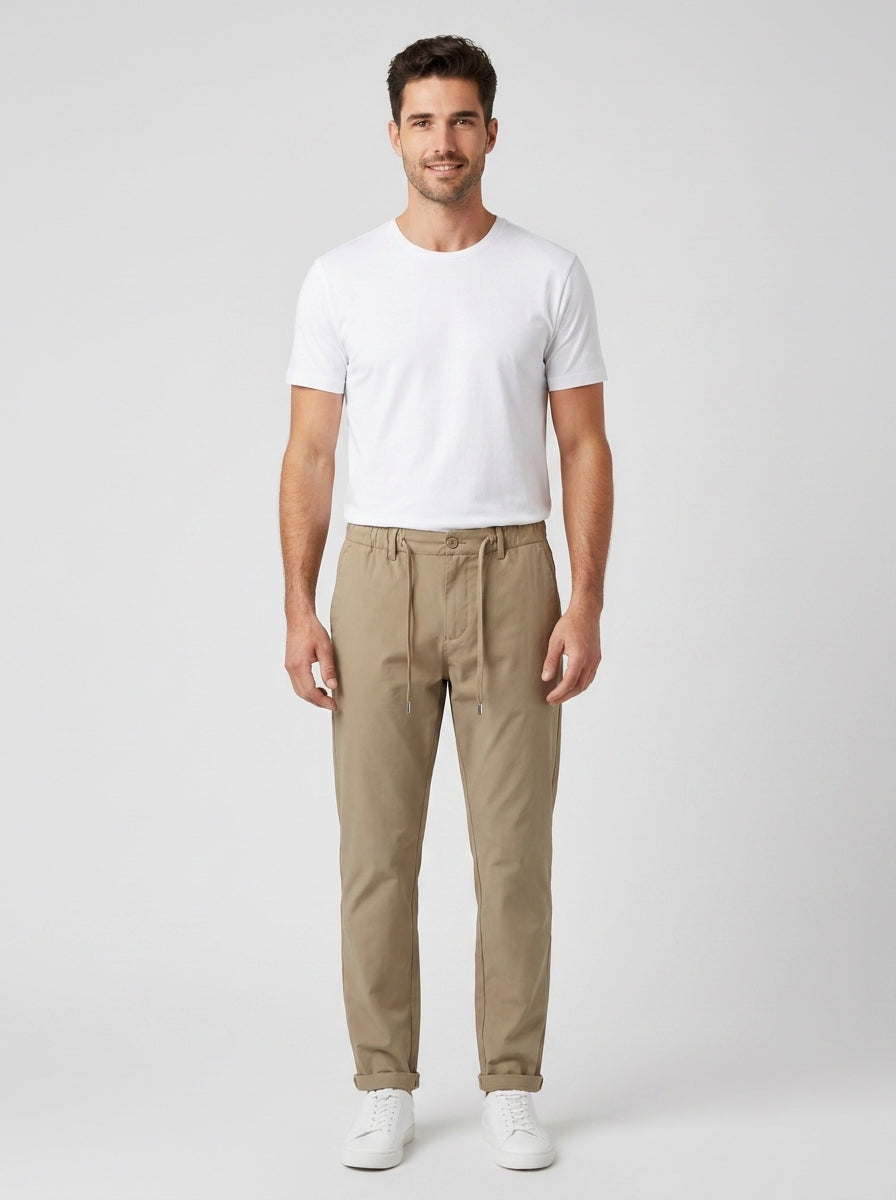 Pantaloni PANTAMOLLA SLIM TECNICO P10 - foto indossata