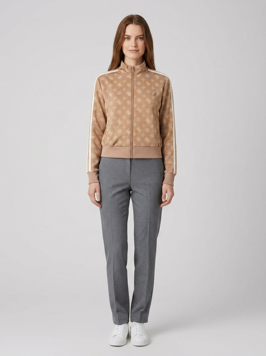 Peony Taped Fullzip Sweatshirt - foto indossata