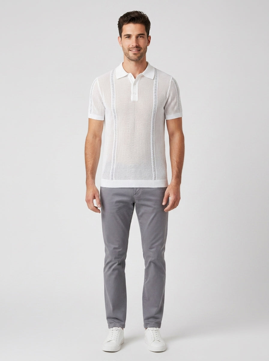 Polo MAGLIA SCOLLO POLO M37 - foto indossata