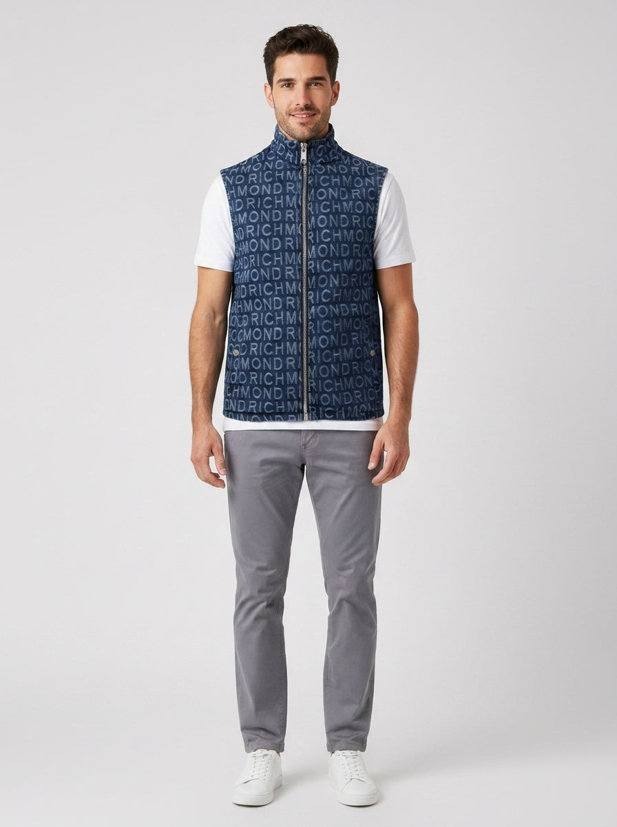 Smanicato GILET JACKET DENIM ALVA - foto indossata