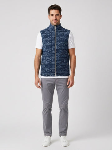 Smanicato GILET JACKET DENIM ALVA - foto indossata