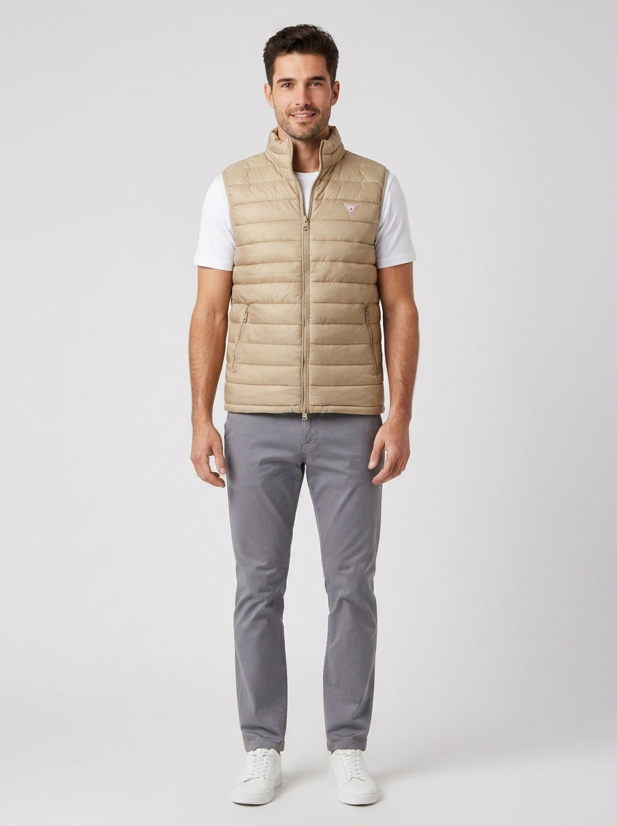 Smanicato GJ HODED PUFFER VEST - foto indossata