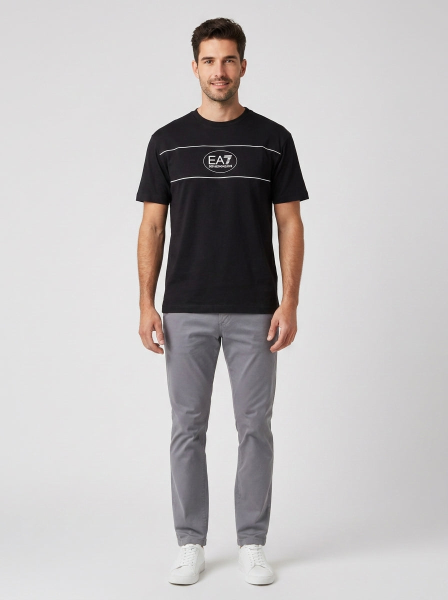T-shirt Armani 7M001494AF16548 TSHIRT TRAIN LOGO SERIES - foto indossata