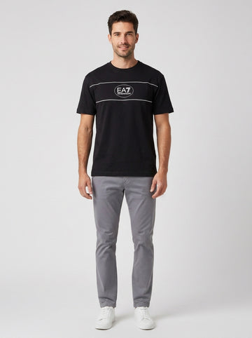 T-shirt Armani 7M001494AF16548 TSHIRT TRAIN LOGO SERIES - foto indossata