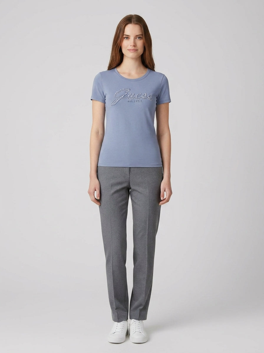 T-shirt CN SS EMBRO SCRIPT LOGO TEE - foto indossata