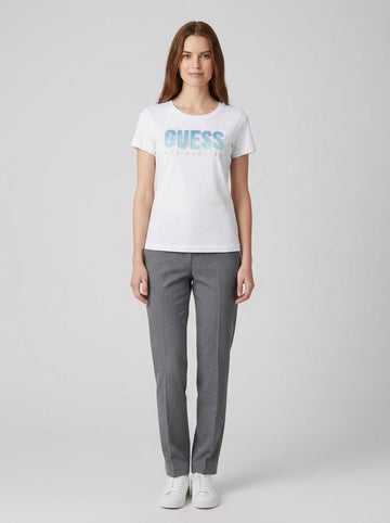 T-shirt CN SS GLITTER DEGRADE LOGO TEE - foto indossata