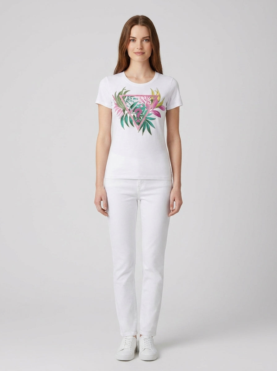 T-shirt CN SS LEAF TRIANGLE TEE - foto indossata