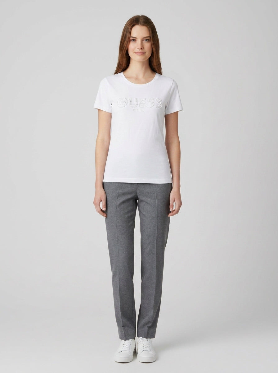 T-shirt CN SS LOGO SEGQUINS TEE - foto indossata