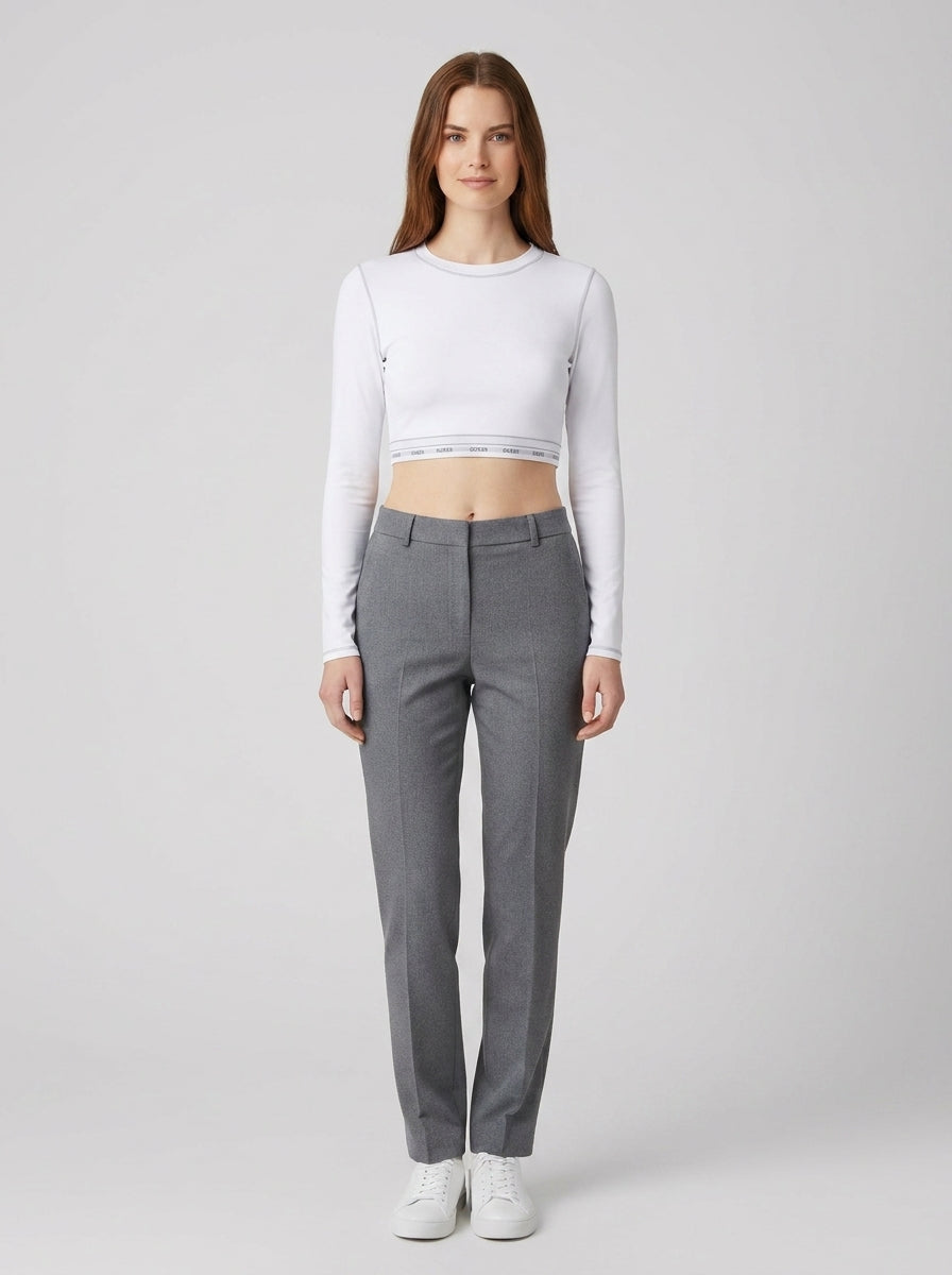 T-shirt GJ LS CROP TOP - foto indossata