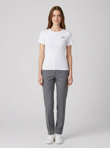 T-shirt GJ SS CN EMBRO SLIM TOP - foto indossata