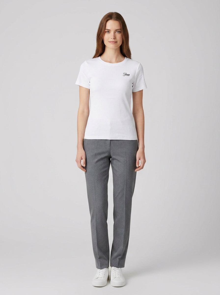 T-shirt GJ SS CN EMBRO SLIM TOP - foto indossata