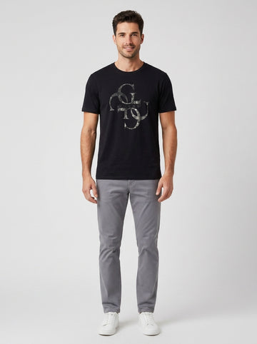 T-shirt Guess M6RI03I3Z14 SS BSC SHIMMER QUATTRO G - foto indossata