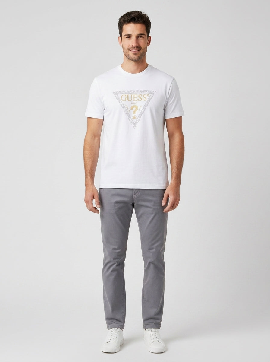 T-shirt Guess M6RI15I3Z14 SS CN GOLDEN TRIANGLE TEE - foto indossata