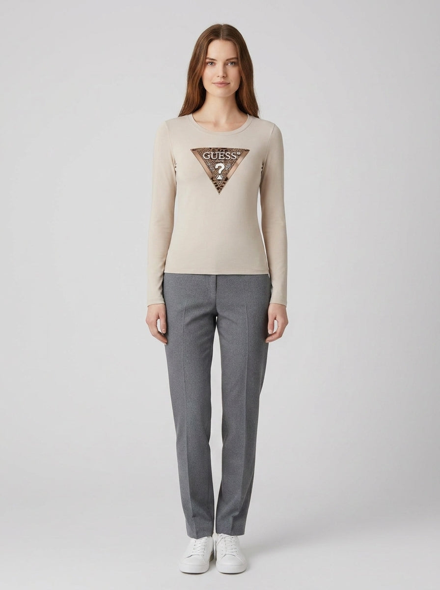 T-shirt LS CN LEO TRIANGLE TEE - foto indossata