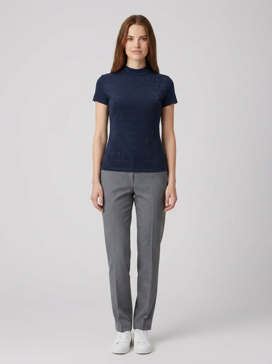 T-shirt MOCK NECK ALL OVER 4G TEE - foto indossata