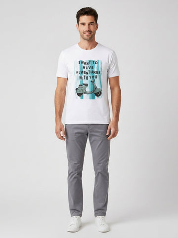T-shirt Paricollo grafica OE1S2S4T - foto indossata