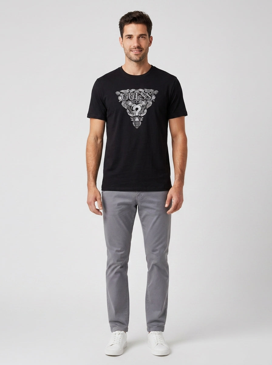 T-shirt SS CN FLOWER EMBRO TEE - foto indossata
