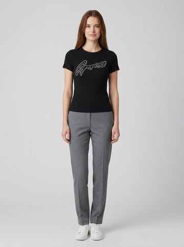 T-shirt SS CN RIB LOGO TEE - foto indossata