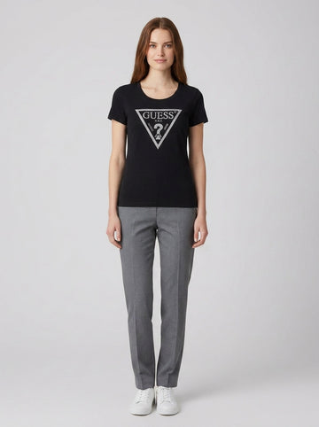 T-shirt SS CN SHINY TRIANGLE TEE - foto indossata