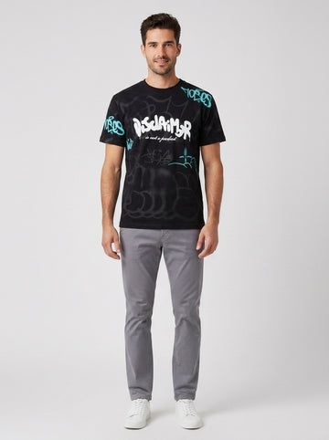 T-shirt T-SHIRT UOMO JERSEY 54897 - foto indossata