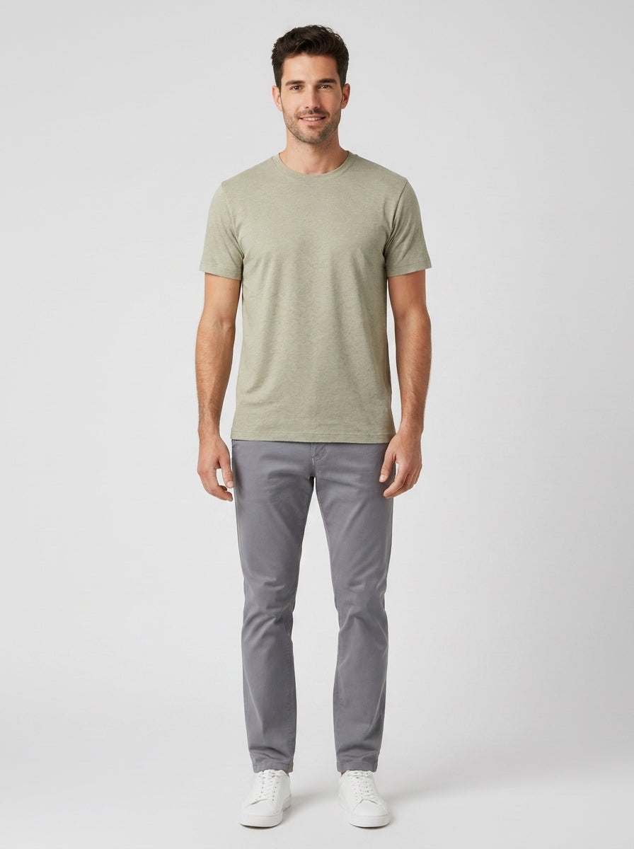 T-shirt TE2727SS girocollo Lino - foto indossata
