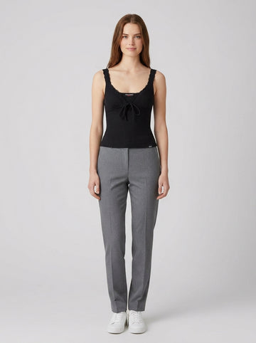Top Guess W6GPB1KF641 GJ FASHION RIB LACE TOP - foto indossata