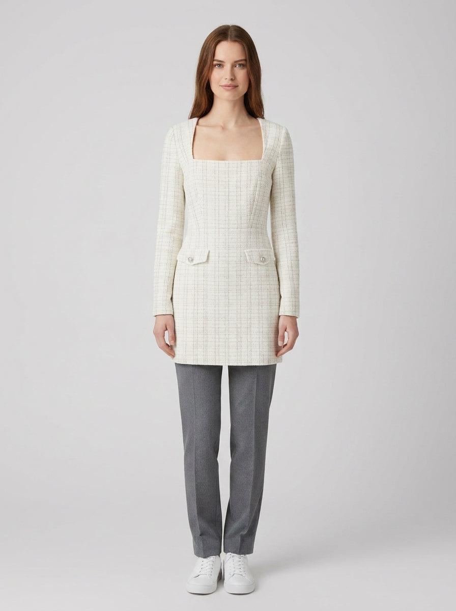 Vestiti LS SANDRA TWEED DRESS - foto indossata