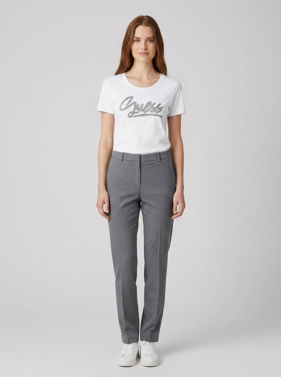 W6RI24J1314 SS CN SCRIPT TEE - foto indossata