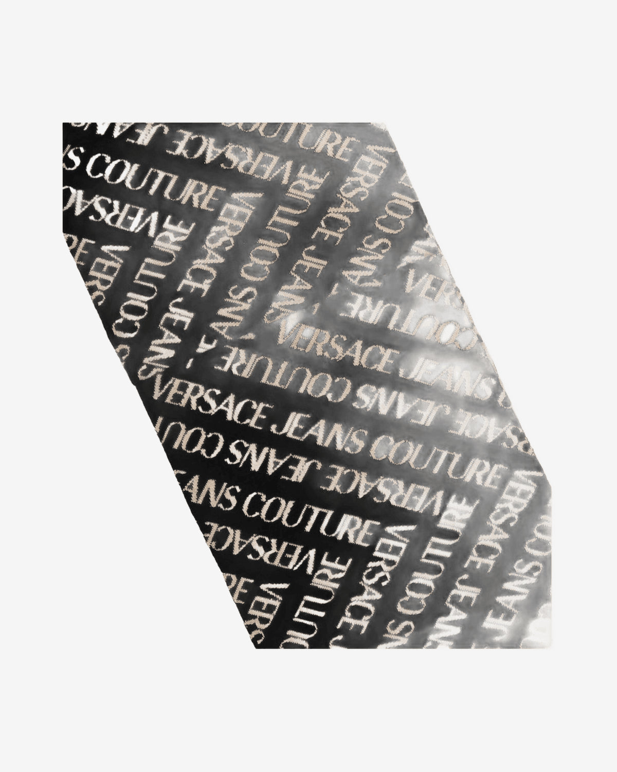Sciarpa Versace Logo Lurex Nero Oro