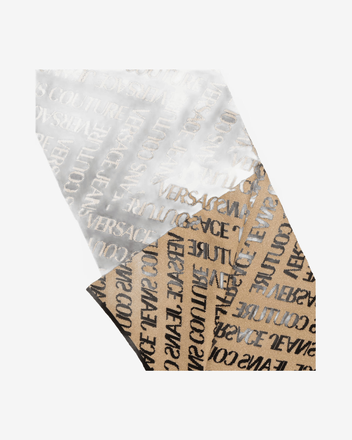 Sciarpa Versace Logo Lurex Nero Oro