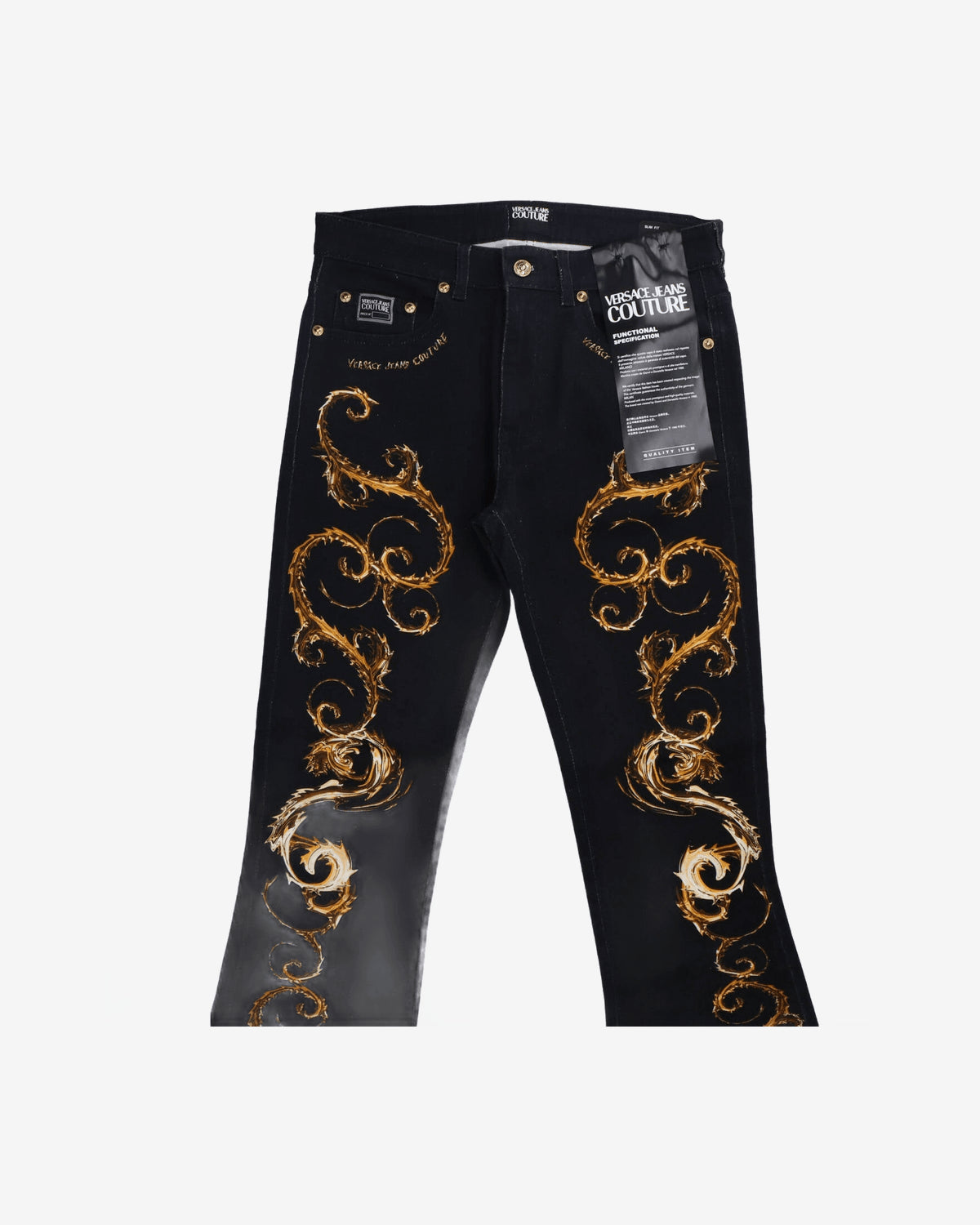 Jeans Versace Slim Barocco Nero Uomo