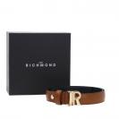 REAL LEATHER BELT BROGELOS Cuoio