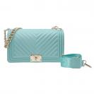 Handbag flat mahnattan medium Verde Acqua