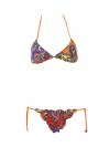 Bikini triangolo e slip Arancione multicolor