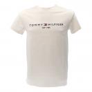 TOMMY LOGO TEE 11797 Bianco Panna