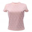 MOCK NECK ALL OVER 4G TEE Rosa