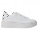 Addict in action leather Bianco nero monogram