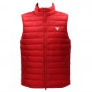 GJ HODED PUFFER VEST Rosso